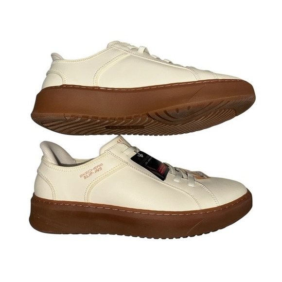 Skechers Slip-ins Mens 10 Shoes Court Break Double Vent Off-White Sneaker 183177 main image 5